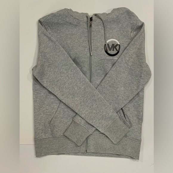 Hunter grey/gray Michael okra zip up hoodie - Picture 2 of 4